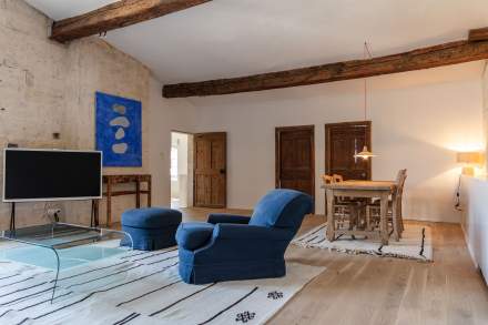 penthouse vue du living room depuis l'entrée